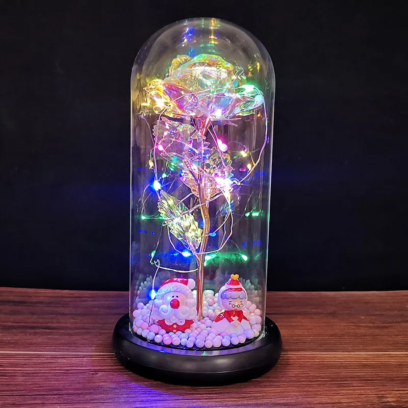 LED Verzauberte Glasrosen Dekoration  