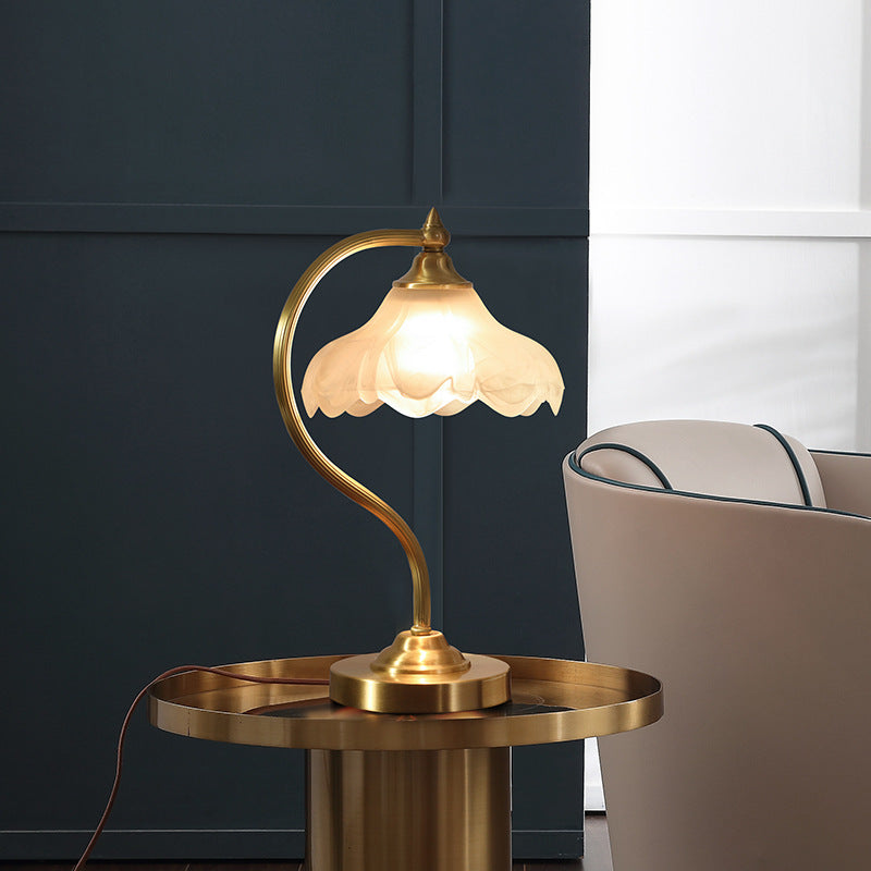 American Style Copper Table Lamp – Decorative Bedside Light for Bedroom & Living Room
