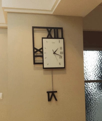Creative Silent Quartz Wall Clock - Nordic Style Square