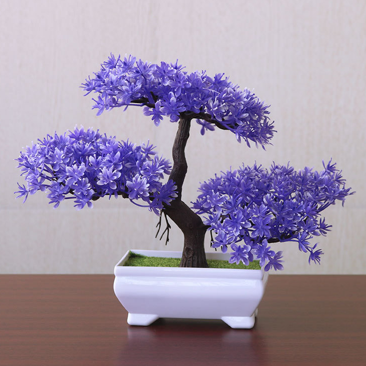 Decorative Artificial Bonsai Plant – Faux Tree for Desk & Shelf