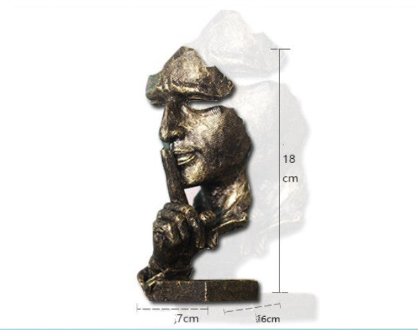 Silent is Golden – Abstract Resin Figurine for Home Decor