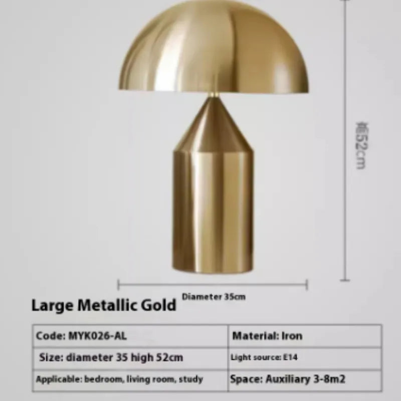 Lampada da tavolo a fungo post-moderna – Lampada da tavolo LED unica per l'arredamento di camera da letto e ufficio