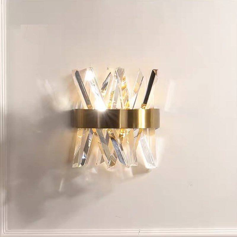 Applique da Parete Moderna in Cristallo – Elegante Lampada LED per Camera da Letto e Soggiorno