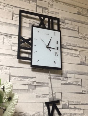 Creative Silent Quartz Wall Clock - Nordic Style Square