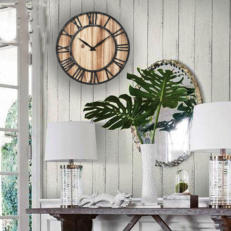 Decorative Wall Clock with Wall Stickers – Modern Home Decor
