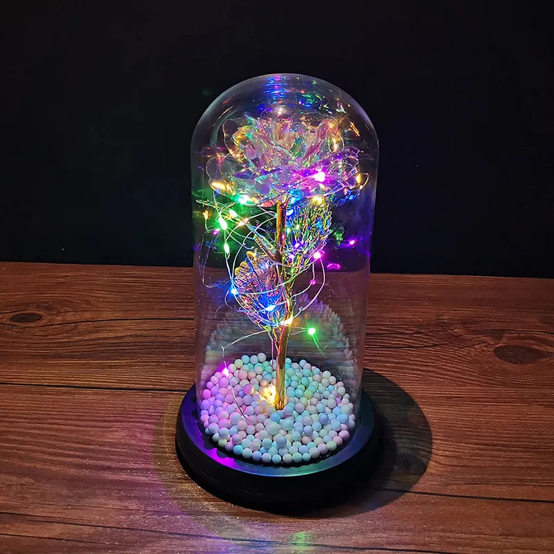 LED Verzauberte Glasrosen Dekoration  