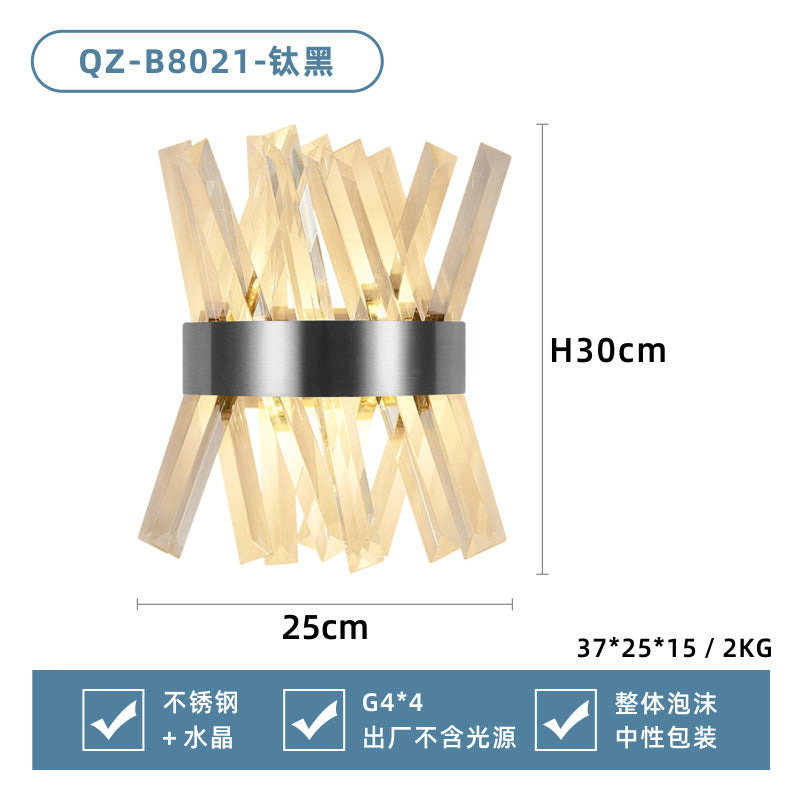 Modern Crystal Wall Lamp – Elegant LED Sconce for Bedroom & Living Room Decor