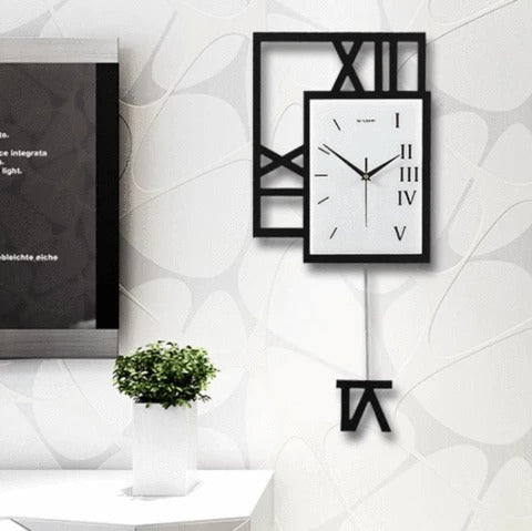 Creative Silent Quartz Wall Clock - Nordic Style Square