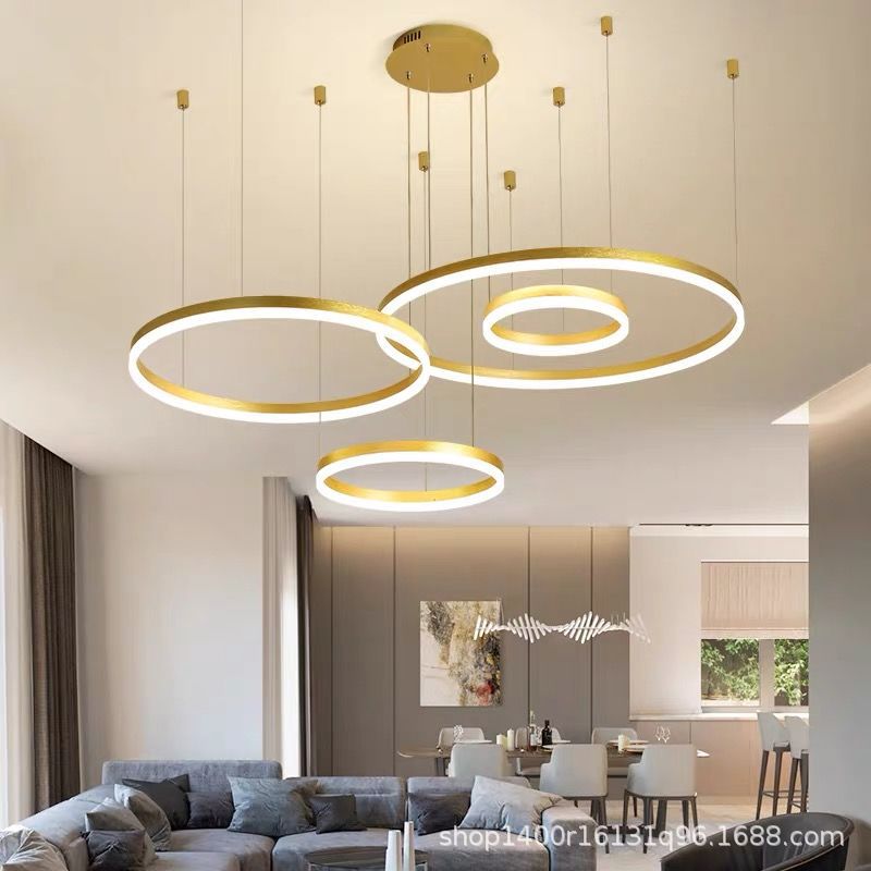 Lampadario Rotondo Moderno Minimalista – Plafoniera LED Creativa per Soggiorno e Sala da Pranzo