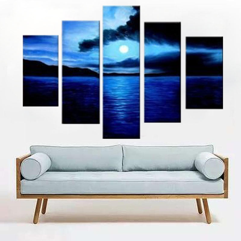 Décoration murale lever de soleil DIY – Panneau d'art pour fond de canapé