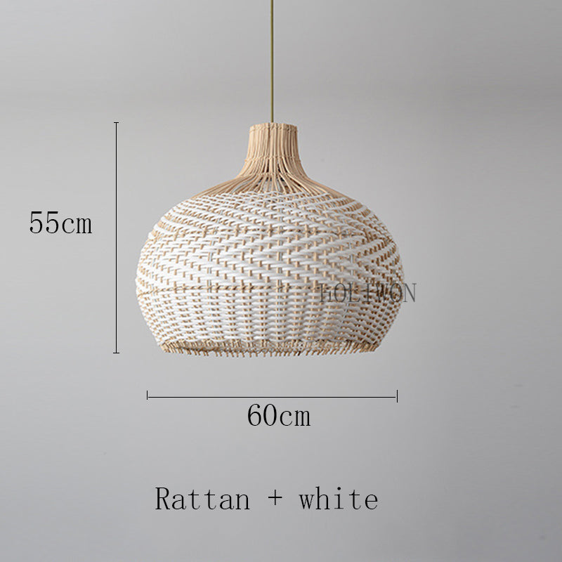 Vintage Rattan Pendant Lamp for Dining Room Decor