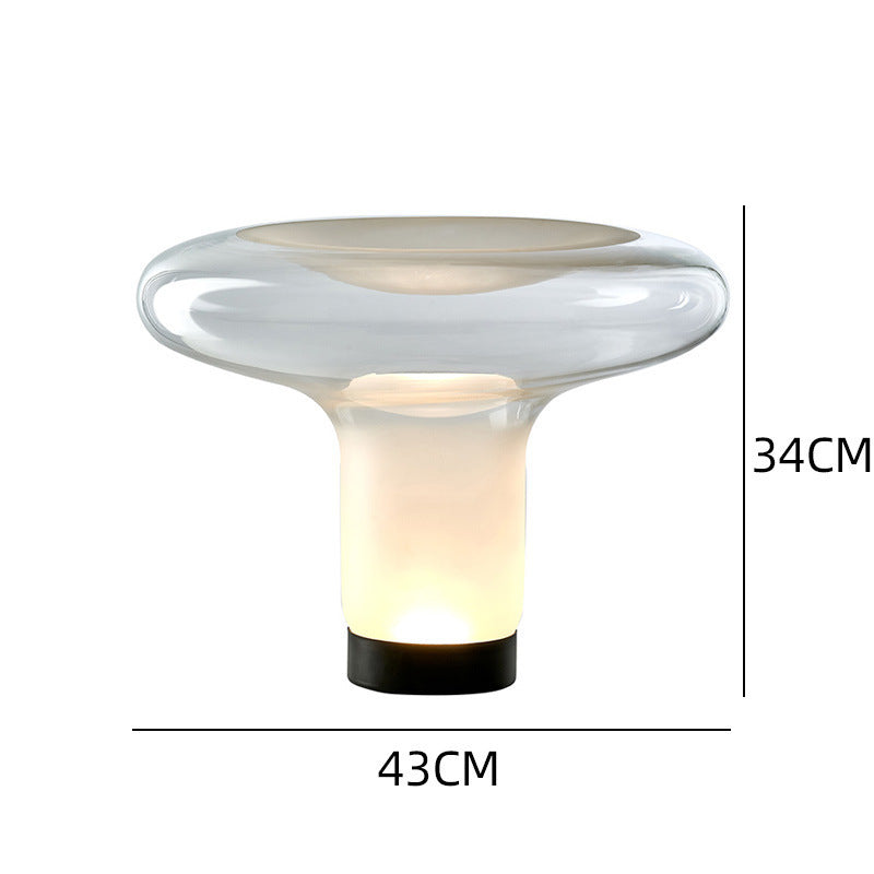 Italian Designer Glass Table Lamp – Luxury Bedside Light for Elegant Home Decor