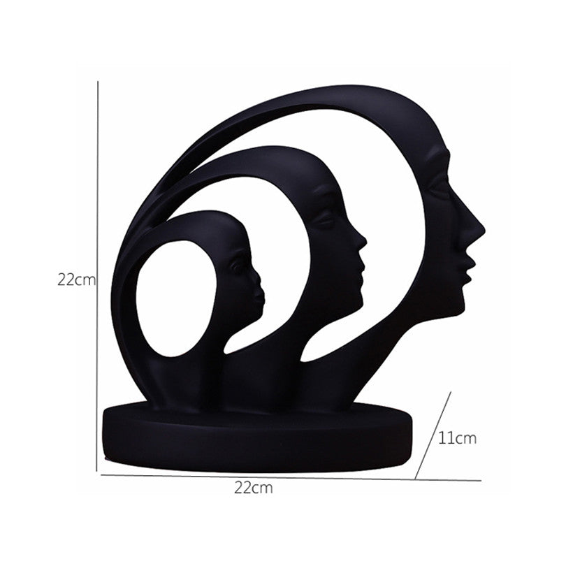 Nordic Minimalist Resin Figurine – Modern Sculptural Home Decor