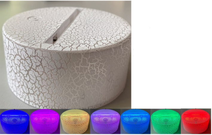 Veilleuse LED 3D en acrylique avec télécommande