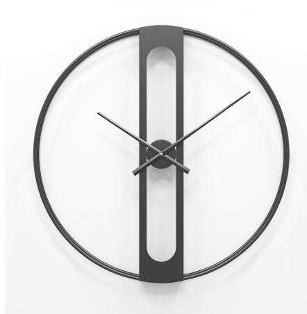 Modern Minimalist Round Metal Wall Clock for Living Room