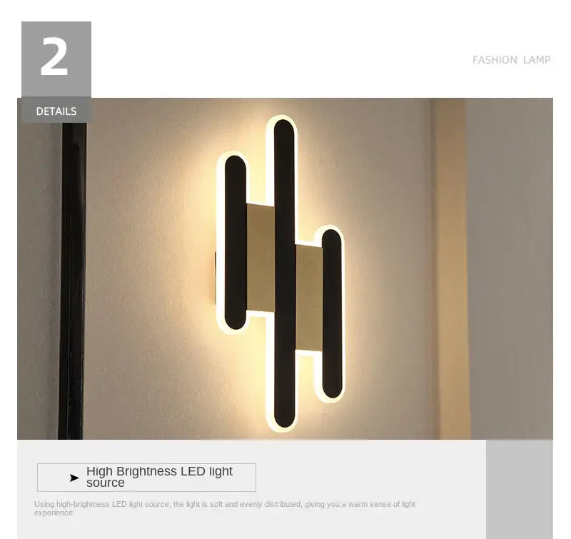 Modern LED Linear Wall Lamp – Minimalist Light Strip Sconce for Bedroom & Hallway
