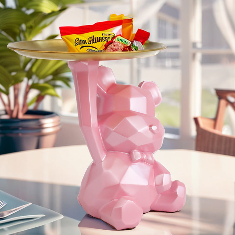 Vassoio Geometrico Creativo con Orso - Arredamento Moderno