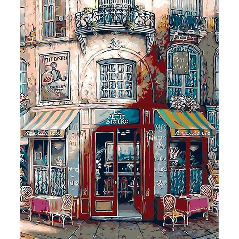 Charming Cityscape Oil Art