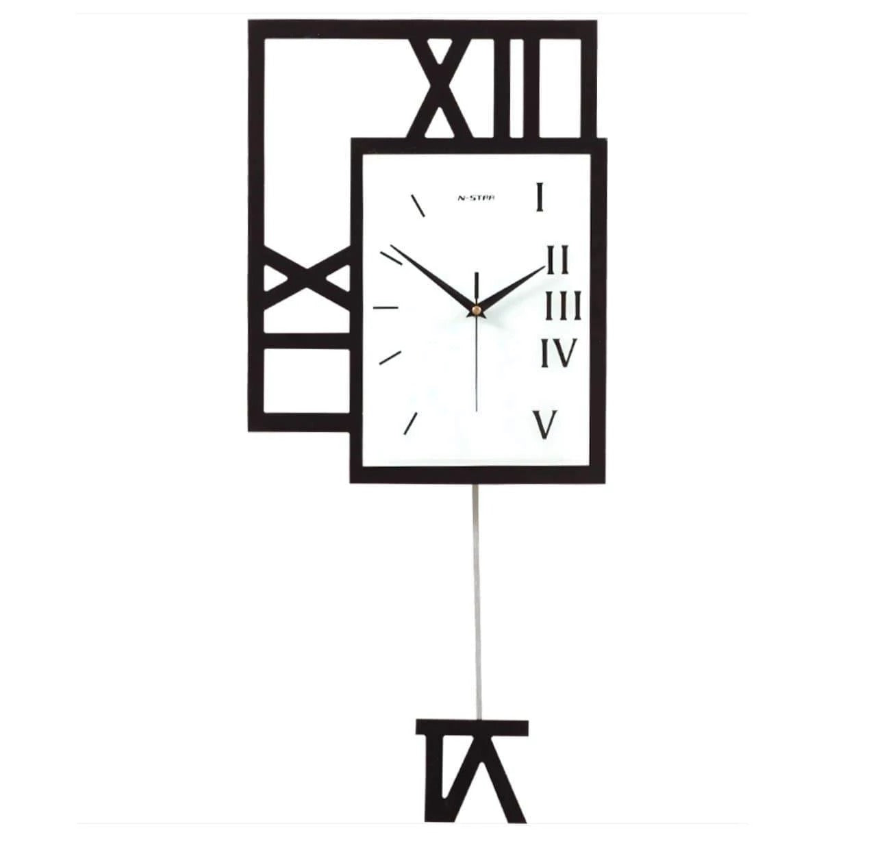 Creative Silent Quartz Wall Clock - Nordic Style Square
