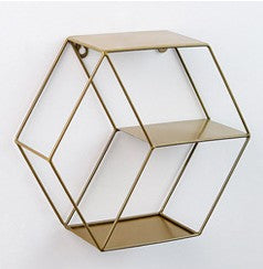 Hexagonal Wall Shelf – Decorative Storage Rack