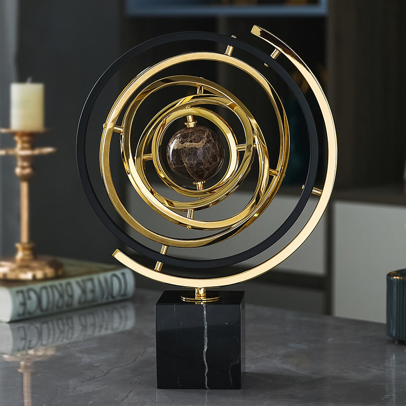 Creative European Style Marble Globe Decor for Home