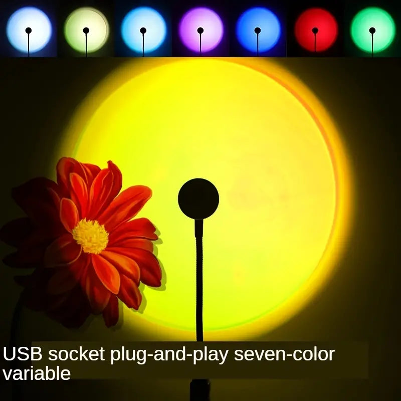 Lampada Solare a LED a 7 Colori a Efficienza Energetica