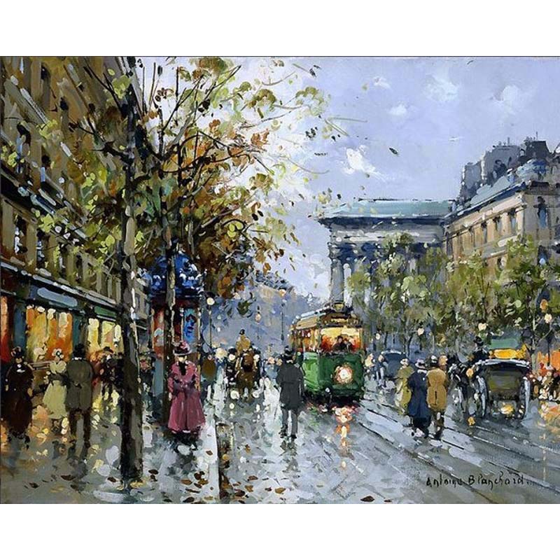 Urban Rainfall Canvas Art