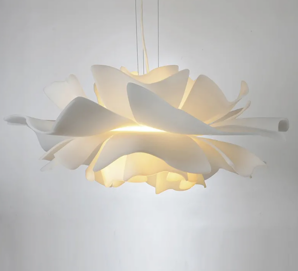 Lampada a sospensione floreale nordica moderna – Lampadario LED floreale per sala da pranzo e ristorante