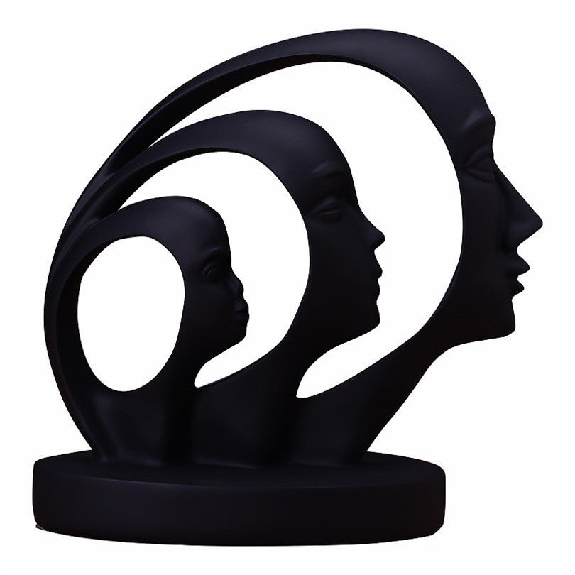 Nordic Minimalist Resin Figurine – Modern Sculptural Home Decor