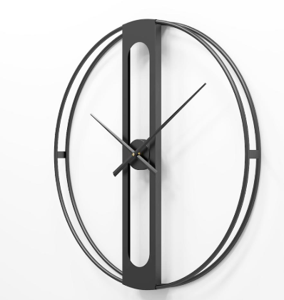 Modern Minimalist Round Metal Wall Clock for Living Room