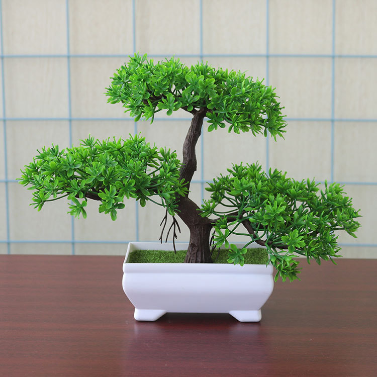 Decorative Artificial Bonsai Plant – Faux Tree for Desk & Shelf