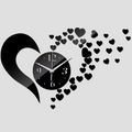 DIY Acrylic Mirror Wall Clock – Heart Design