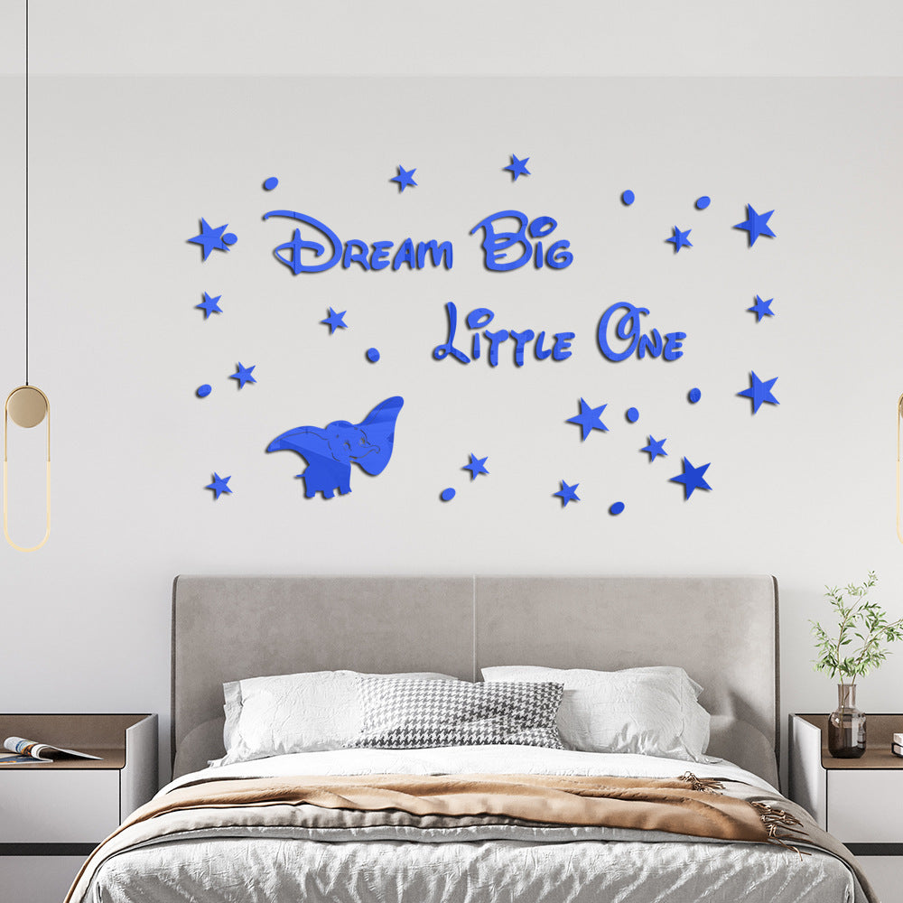 3D Dumbo Acrylic Mirror Decals