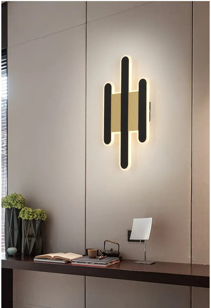 Lampada da parete lineare moderna a LED – Applique a striscia minimalista per camera da letto e corridoio