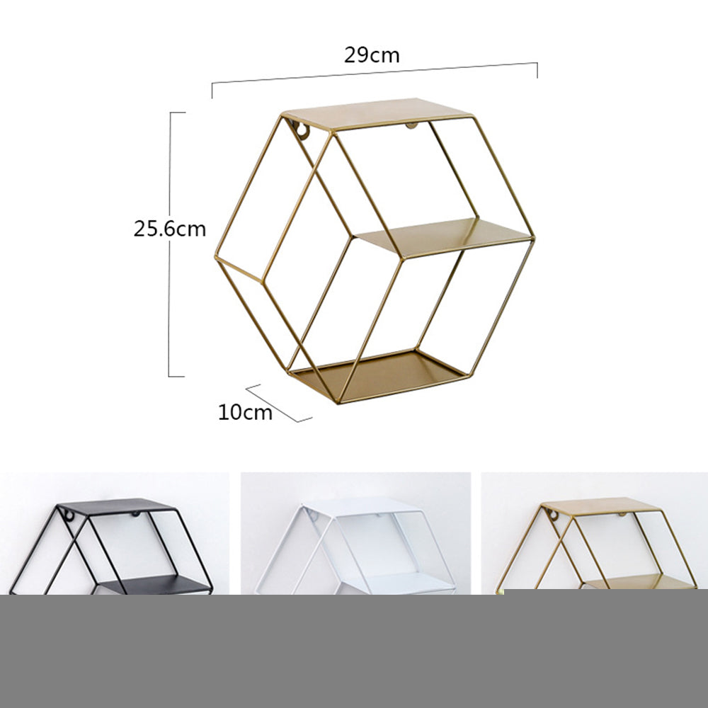 Hexagonal Wall Shelf – Decorative Storage Rack