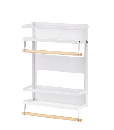 Magnetic Wall-Mounted Storage Rack for Kitchen Items