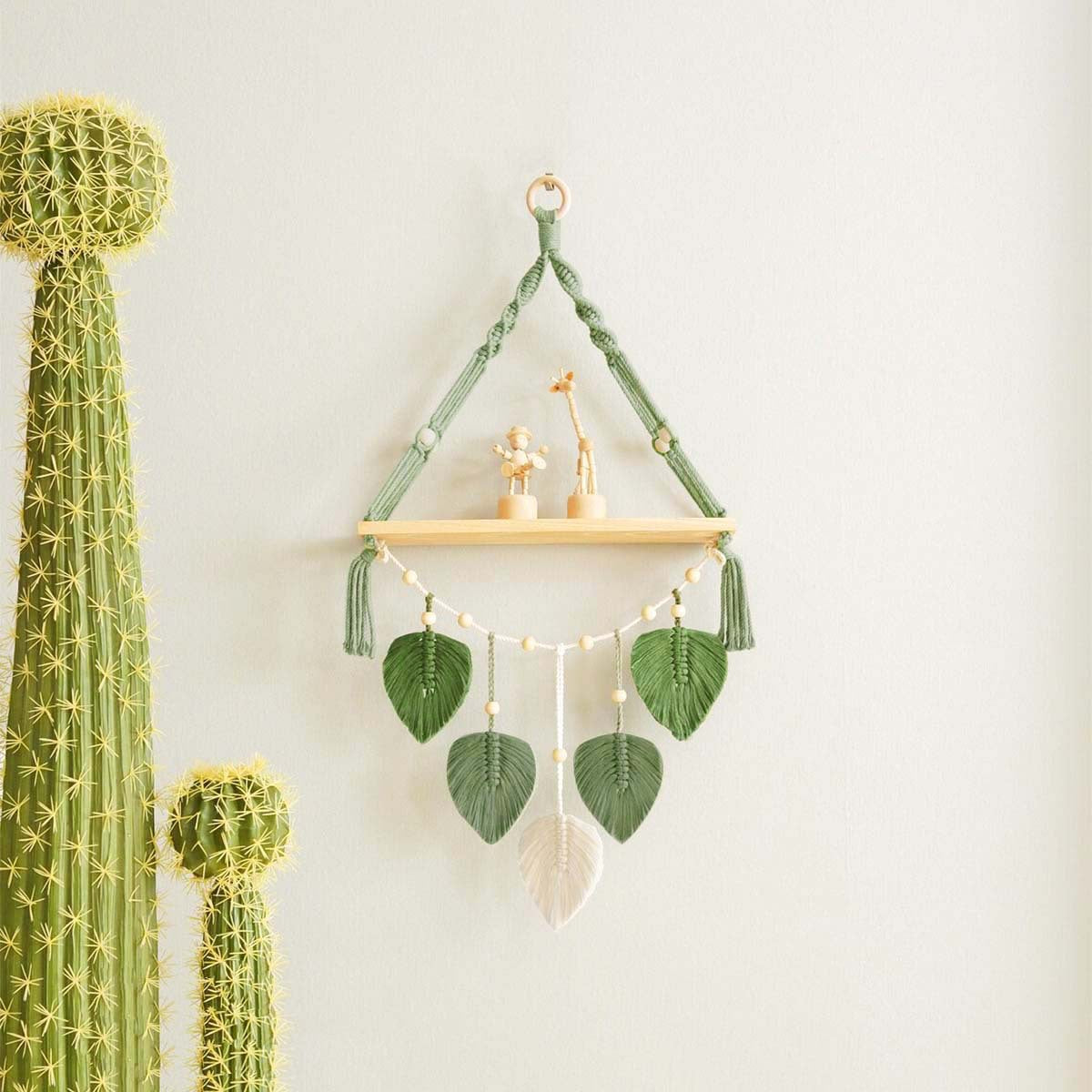 Nordic Handmade Woven Tapestry Wall Shelf