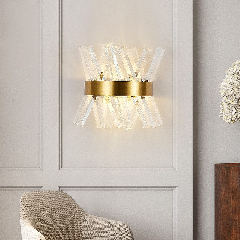 Modern Crystal Wall Lamp – Elegant LED Sconce for Bedroom & Living Room Decor