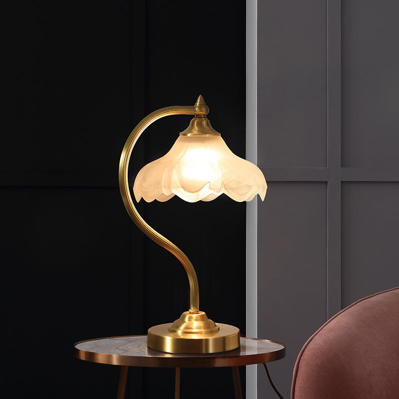 American Style Copper Table Lamp – Decorative Bedside Light for Bedroom & Living Room