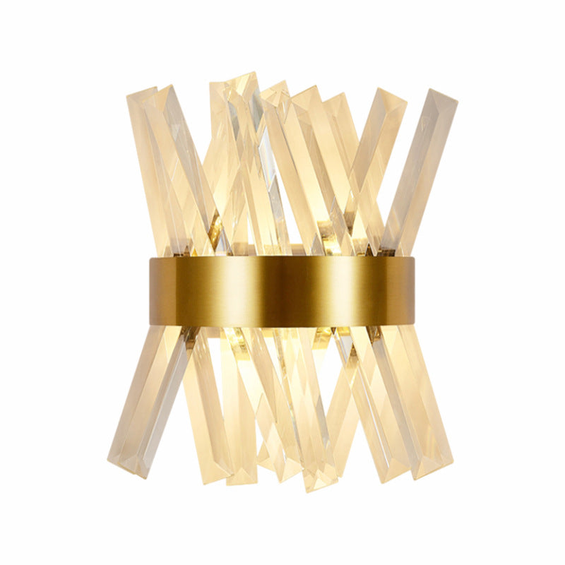Applique da Parete Moderna in Cristallo – Elegante Lampada LED per Camera da Letto e Soggiorno