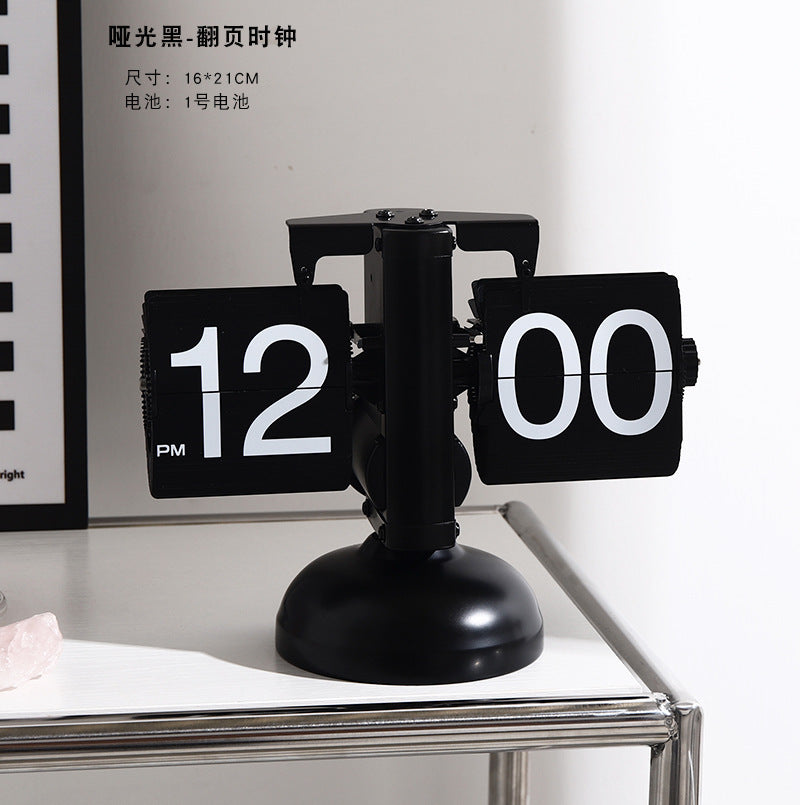 Minimalist Automatic Page-Turning Flip Clock – Modern Desk & Wall Clock for Home Decor