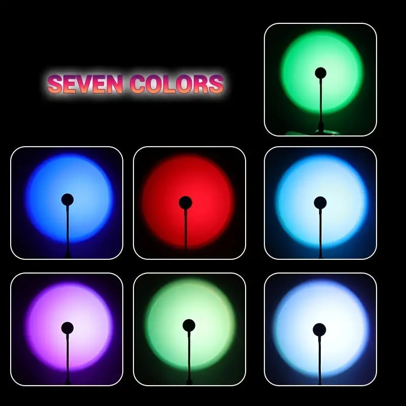 Lampada Solare a LED a 7 Colori a Efficienza Energetica