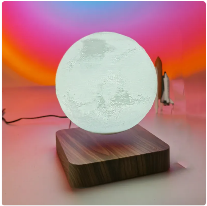 Magnetic Levitation Saturn Glow Lamp – Floating LED Night Light for Desk & Home Decor