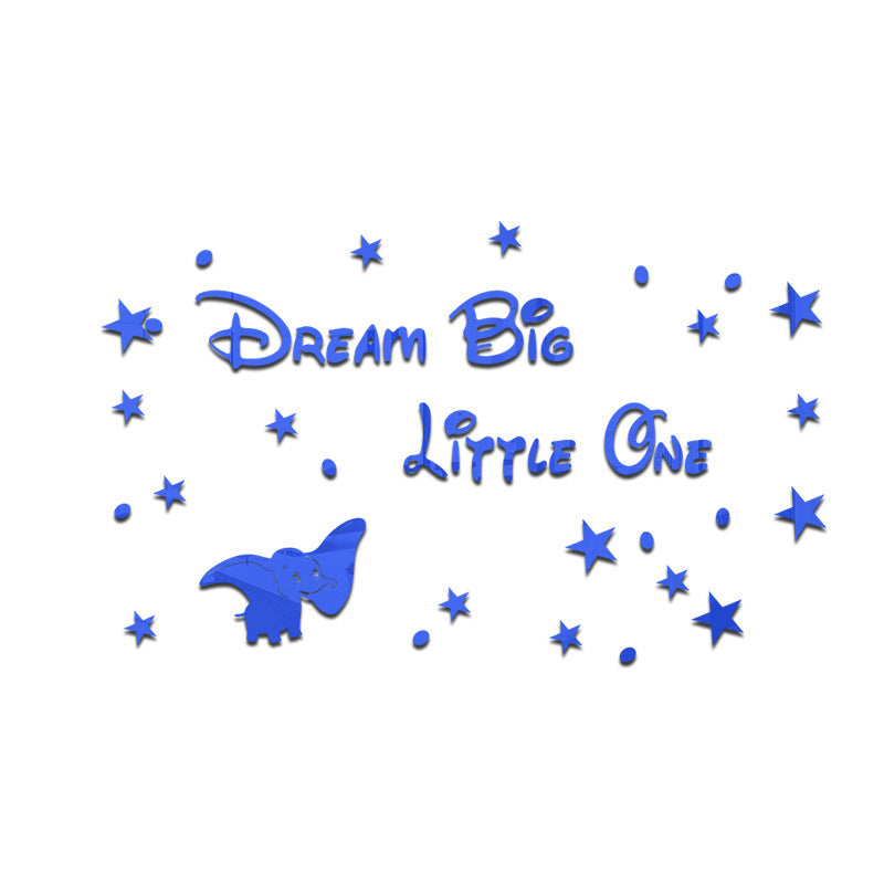 3D Dumbo Acrylic Mirror Decals