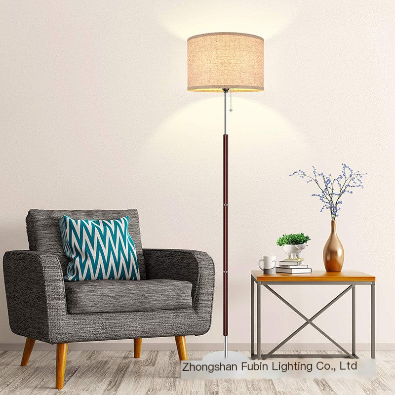 Minimalist American Floor Lamp with Pull Chain – Standing Light for Living Room & Bedroom