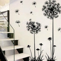 Black Dandelion Wall Stickers – Nature-Inspired Home Decor