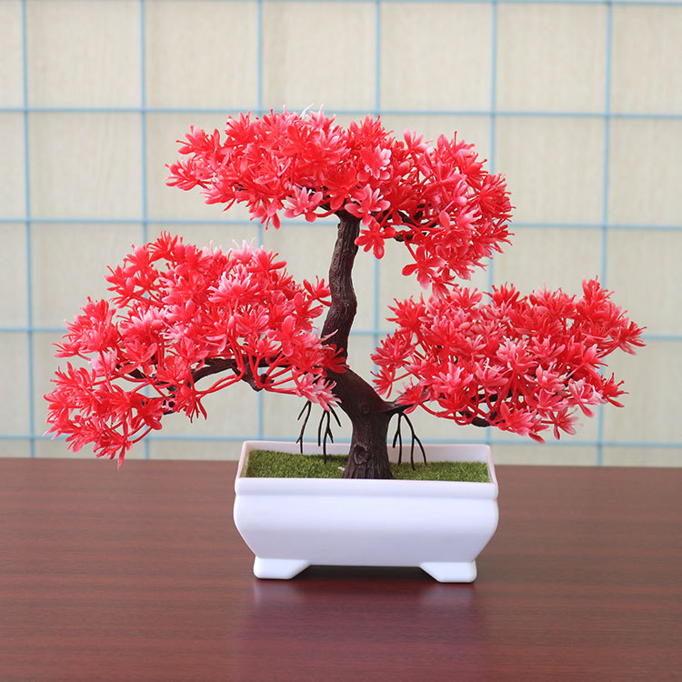 Decorative Artificial Bonsai Plant – Faux Tree for Desk & Shelf