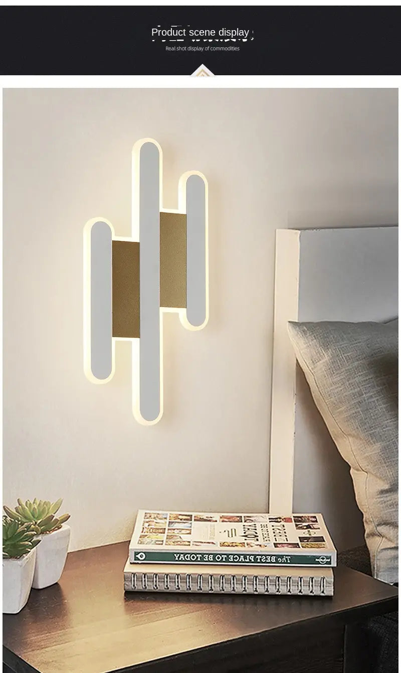 Modern LED Linear Wall Lamp – Minimalist Light Strip Sconce for Bedroom & Hallway