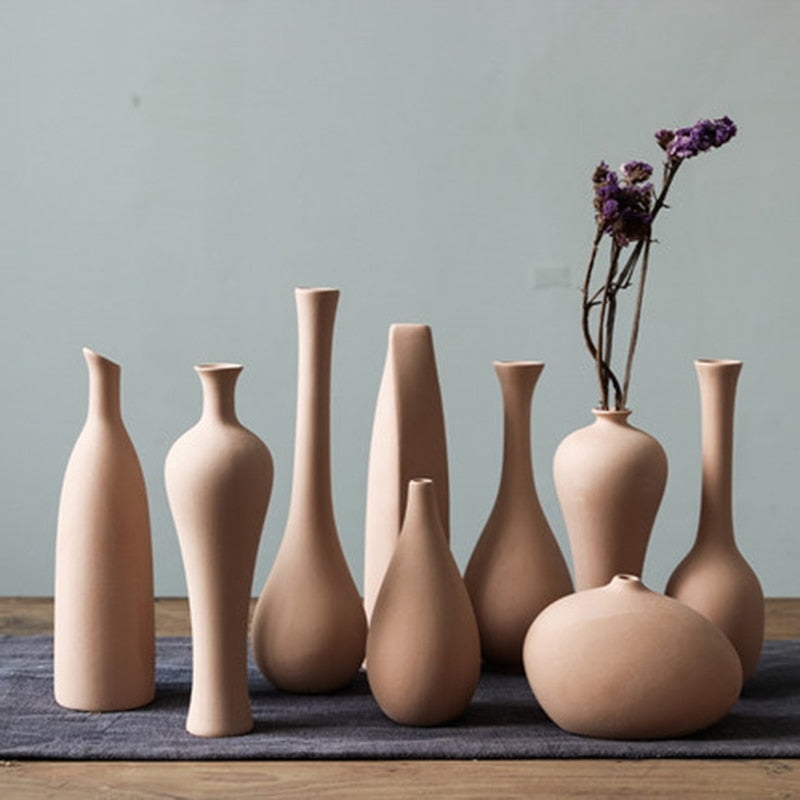 Minimalist Nordic Ceramic Vase – Elegant Home Decor