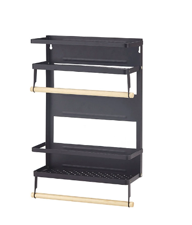 Magnetic Wall-Mounted Storage Rack for Kitchen Items